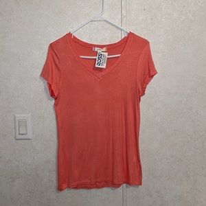 Women’s Coral Color V-Neck Shirt